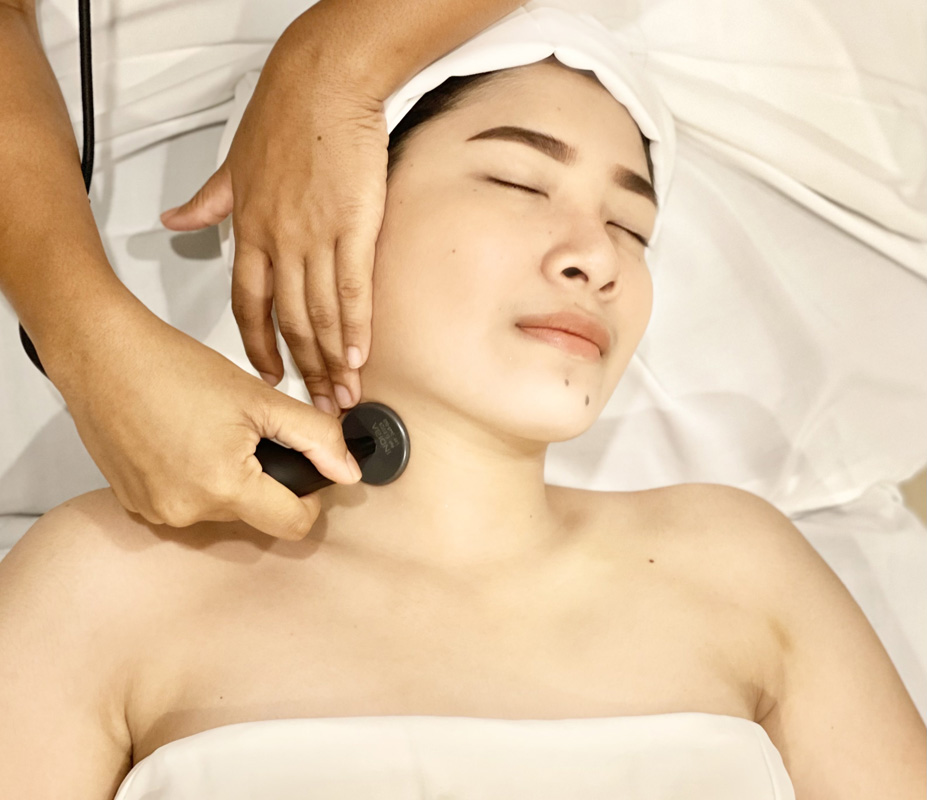 RF therapy for deep neck and face